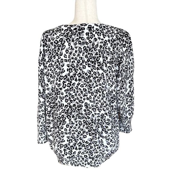 Basic Edition's Women's Button Up Cardigan Leopard Cheetah Print XL - Picture 2 of 11